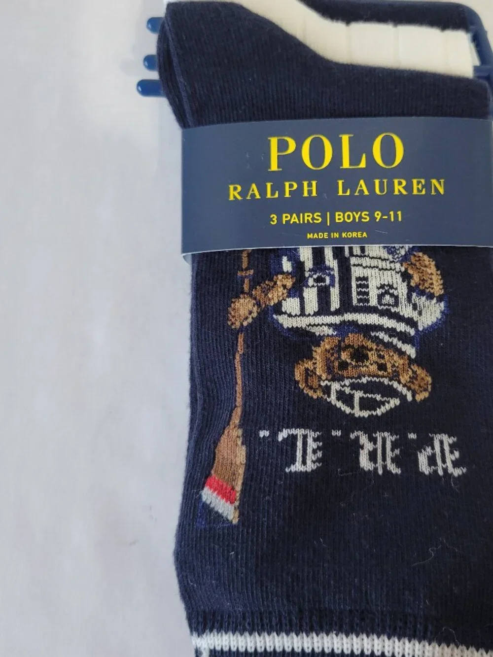 Polo Ralph Lauren POLO BEAR Crew Socks Size 9-11 NWT